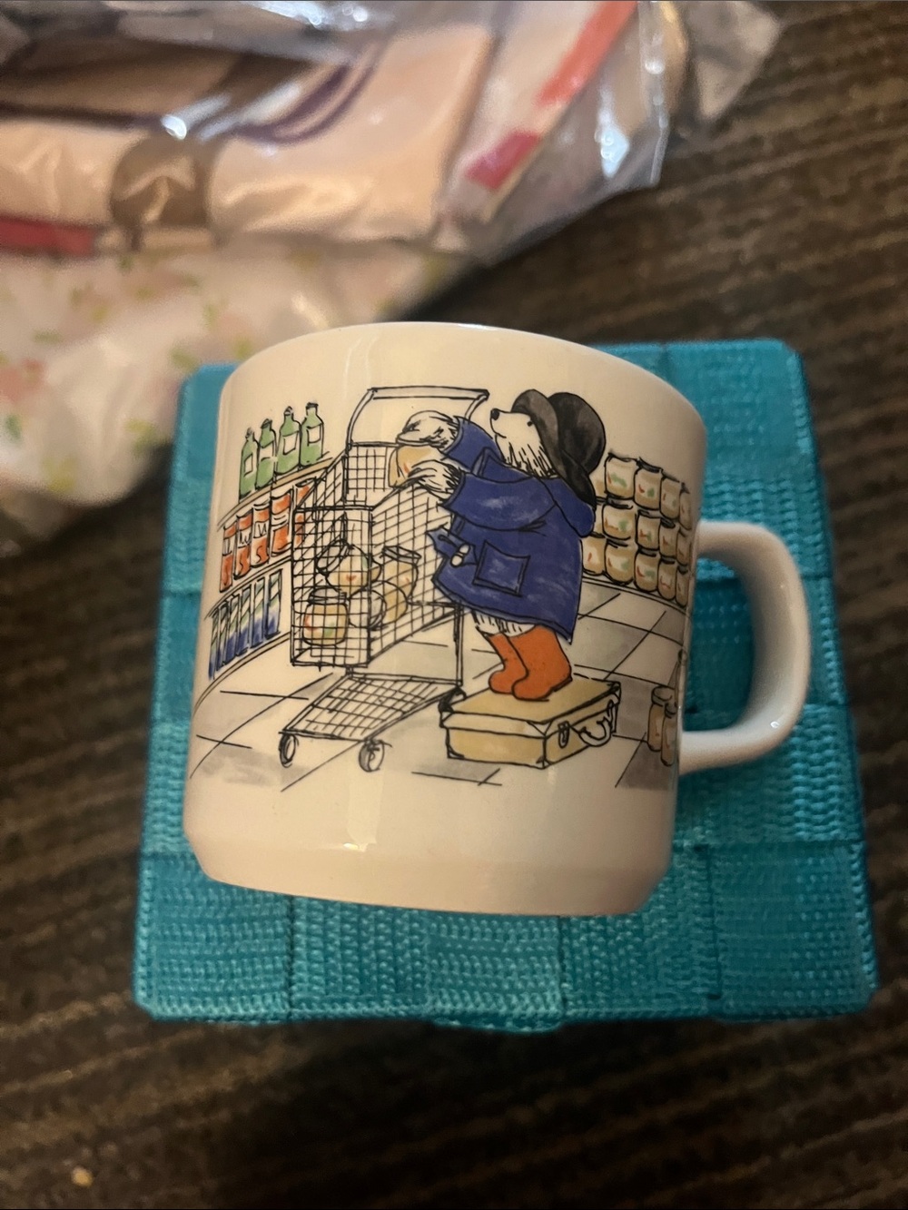 Coalport Fine Bone China Mug - Paddington Bear at the Supermarket 1983